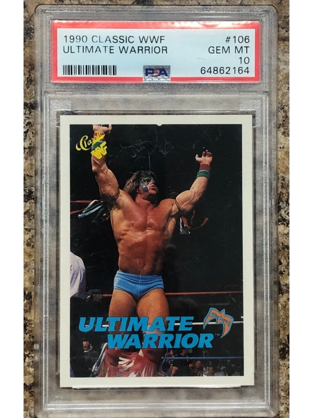 1990 Classic WWF Ultimate Warrior #106 PSA Gem Mint 10